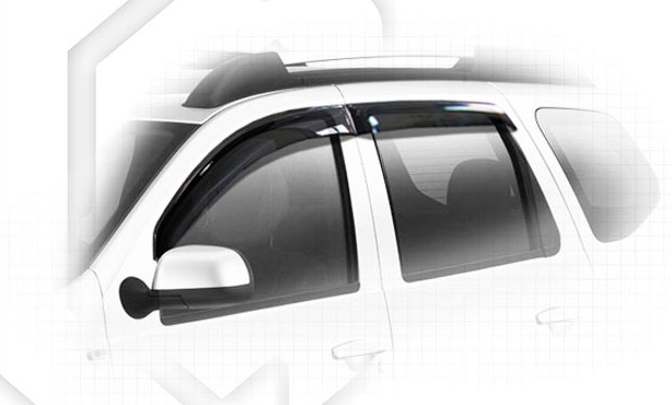 картинка Дефлекторы окон для Renault Duster I Рестайлинг (2013 +) (Накладные) Германия от магазина CarAutoStudio.ru