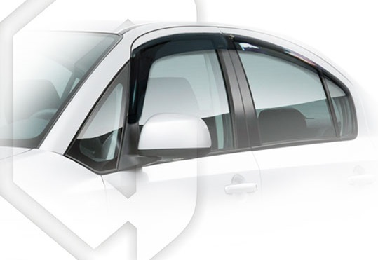 картинка Дефлекторы окон для Suzuki SX4 I (Classic) (2006 - 2014) Седан (Накладные) Премиум от магазина CarAutoStudio.ru