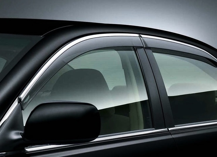 картинка Дефлекторы окон для Audi A3 III (8V) (2012 +) Седан  (Германия) - с хромированным молдингом от магазина CarAutoStudio.ru