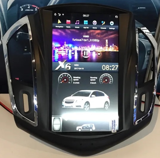 картинка Штатная магнитола в стиле Tesla для Chevrolet Cruze  (2012 - 2015) 11,8 дюймов Android 9 (6 ядер, ОЗУ  4Gb ROM 64 Gb) от магазина CarAutoStudio.ru