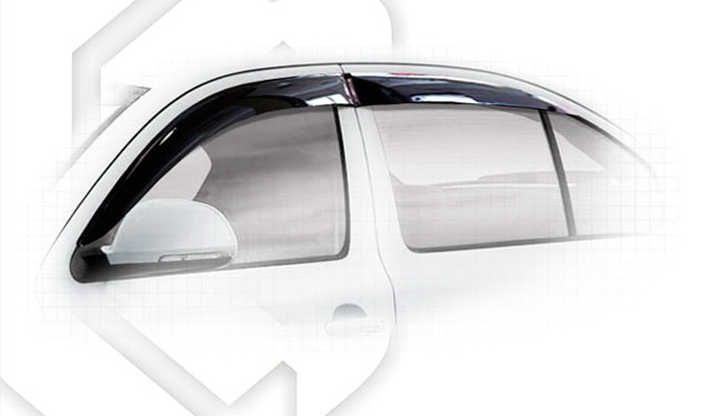 картинка Дефлекторы окон для Skoda Octavia II (A5) (2004 - 2013) Универсал  (Накладные) от магазина CarAutoStudio.ru